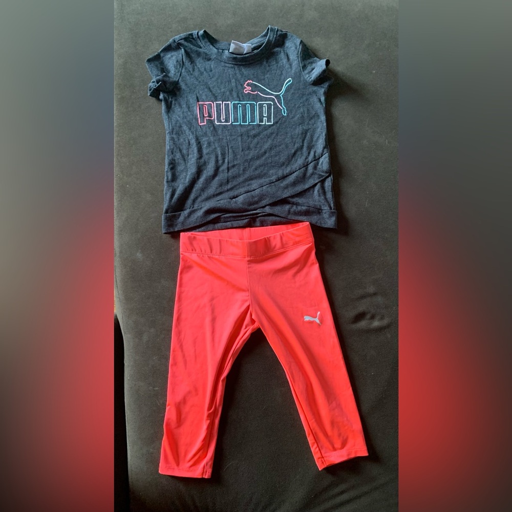 Puma Girls Size 5 Activewear Set